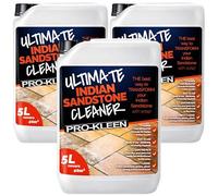 Pro-Kleen Ultimate Indian Sandstone Cleaner 3 x 5L - Removes Dirt, Grime, Black Spots, Stains & More - Restores Colour - Child & Pet Safe - Concentrated Formula - Covers 120m2