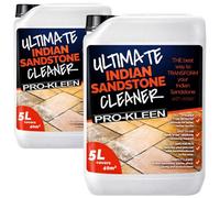 Pro-Kleen Ultimate Indian Sandstone Cleaner 2 x 5L - Removes Dirt, Grime, Black Spots, Stains & More - Restores Colour - Child & Pet Safe - Concentrated Formula - Covers 80m2