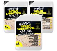 Pro-Kleen Ultimate Indian Sandstone Sealer 3 x 5L - Protects Against Weathering, Stains, Oil & Grease - Lasts for up to 10 Years - Leaves a Clear Matt Finish - Covers up to 150m2