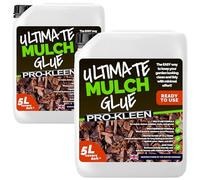 Pro-Kleen Ultimate Mulch Glue 2 x 5L (Covers 160 ft2) - Mulch Glue Binder Fixing Spray - For Gravel, Stones, Slate & Mulch - Protects for up to 3 Years - Non Toxic, Weather Resistant & Porous Formula