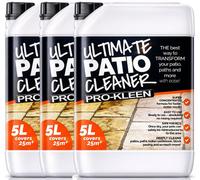 Pro-Kleen Ultimate Patio Cleaner - Deeply Cleans Patios & Drives to Remove Dirt & Grime - Removes Black Spots & Lichen - Concentrated Formula - Covers up to 75m2 (3 x 5 Litres)