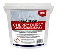 Pro-Kleen Urinal Channel Blocks 3Kg - Cherry Fragrance - Non Pdcb - Slow Dissolving - 30 Day Control