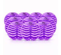 Pro-Kleen Urinal Mats Pack Of 10 Fresh Lavender Scent Anti-Splash And 30 Day Odour Control Individually Wrapped 165mm