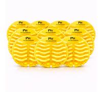 Pro-Kleen Urinal Mats Pack Of 10 Fresh Lemon Scent Anti-Splash And 30 Day Odour Control Individually Wrapped 165mm