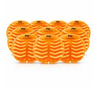 Pro-Kleen Urinal Mats Pack Of 10 Fresh Orange Fragrance Anti-Splash Urinal Screens With 30 Day Odour Control