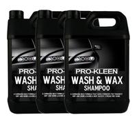 Pro-Kleen Wash & Wax Shampoo With Carnauba Wax 3X 5L - Ph Neutral Professional Car Wash Shampoo