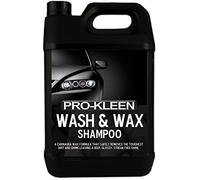 Pro-Kleen Wash & Wax Shampoo with Carnauba Wax 5L - pH Neutral Professional Car Wash Shampoo, Suitable for all Car Exteriors, Glossy Just Waxed Shine