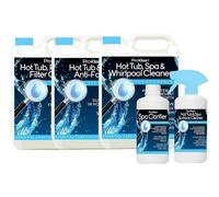 Pro-Kleen Whirlpool Anti-Foam Filter Cartridge Spa Clarifier And 1 Litre Hot Tub & Spa Surface Cleaner