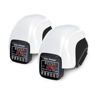Pro+ Knee Massager 5 in 1 with Red Light, 3D Massage, 3 Vibration Modes, 3 Heat Levels and Adjustable timer, Cordless, Rechargeable Design for Joint Pain Relief, Gift for Men and Women, 2 Pack