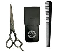 Pro-Kutz Professional Hairdressing Scissors 5.5" with Micro ONE Serrated Blade Hair Cutting Scissors Salon Shears for Hairdressers Barbers Stylists Beginners Trainees with Free Pouch and Hair Comb