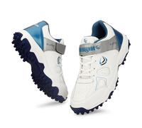 PRO KVH Men's Cricket Shoes Extended Plus Series with Maximum Energy Return Updated for the Next Generation of Cricket Rubber Toe for Stability and Support, Light Brown Blue, 9 UK