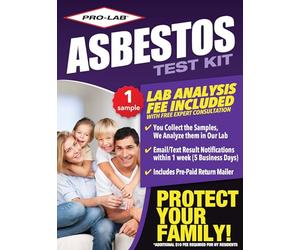 PRO-LAB Asbestos Test Kit - You Collect The Sample (1 pk), We Analyze It. Emailed Results Within 1 Week (5 Business Days) Includes Return Mailer and Expert Consultation. Lab Fee Included