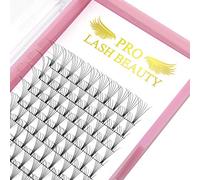 PRO LASH Premade Volume Eyelash Extensions 3D 5D 7D, 0.07 0.10, C D Curl, 9-15mm, Black, Vegan, Cluster, 1g