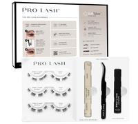 Pro Lash SoftWear Mini Lash Clusters Kit Seamless Lightweight Eyelashes 7 Day Cluster Eyelash Extension False Eyelashes Plus Glue and Tweezers Volume No. 02 Black
