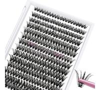 PRO LASHBEAUTY 280 Pcs Individual Lash 40D-C-0.07-10 Cluster Lashes C D Curl Wispy Eyelash Bottom Lashes DIY Lash At Home（40D-C-0.07-10）