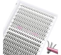 PRO LASHBEAUTY Individual Lashes 10D-C-0.10-9-15 MIX Cluster Lashes 20D C D Curl Wispy Bottom Diy Lashes At Home 10D+20D-C,9-15mix