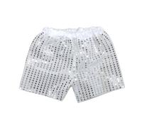 Pro Leggings Kids Short Toddler Kids Baby Girls Boys Glitter Sequins Elastic Waist Birthday Shorts Trousers Party Shorts Trousers Men, White, 9-10 Years