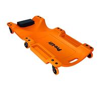 Pro-Lift Mechanic Plastic Creeper 40 Inch - Blow Molded Ergonomic HDPE Body with Padded Headrest & Dual Tool Trays - 350 Lbs Capacity Orange