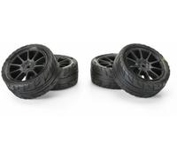 Pro-Line 1/14 Vector Tyre MTD 12mm Black Velocity Wheel Set G-PRO1032010