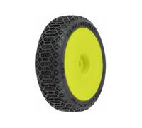 Pro-Line 1/24 Electron 2.0 Buggy F/R Tires Mounted 7mm Yellow Wheels Set G-PRO1031412