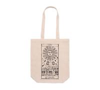 PRO' line DSHIRT14 Tote Bag with Bellows - Tarot De Marseille XIX Le Soleil - IL SOLE - Durable Shopper Bag - Long Handles 70 cm