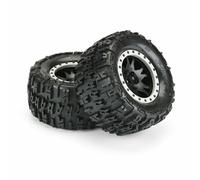 Pro-Line Trencher 4.3in Tyres Mounted on Pro-Loc Impulse Black Wheels PL10151-13