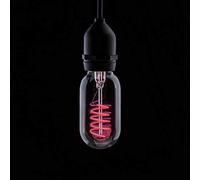 Pro-Lite FUNKYFIL/T45/4W/ES/PINK 4w Decorative LED Pink Filament T45 Tube Light Bulb ES E27 Screw Cap