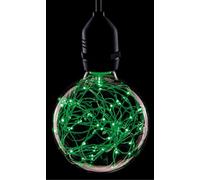 Pro-Lite G95/LED/STAR/GREEN Decorative LED Twinkle Effect Star Globe Lamp ES E27 Screw Cap Green