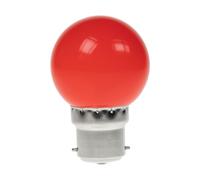 Pro-Lite Golf/1.5W/BC/RED 240v 1.5w LED Golf Ball Bulb Bayonet BC B22 Red Decorative Festoon