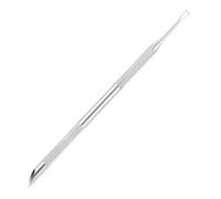 Pro Manicure Pusher Professional Cuticle Pusher Slanted and Loop End Metal Orange Stick Expert 51/2