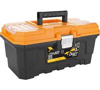 Pro Master Series Tool Boxes with Tough Metal Catches. Removable Tote Tray and 2 Storage Compartments with Lid. (16 Inch)