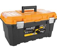 Pro Master Series Tool Boxes with Tough Metal Catches. Removable Tote Tray and 2 Storage Compartments with Lid. (19 Inch)