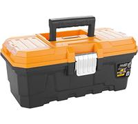 Pro Master Series Tool Boxes with Tough Metal Catches. Removable Tote Tray and 2 Storage Compartments with Lid. (13 Inch)