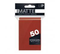 Pro-Matte Red Standard Deck Protector Sleeves 50ct