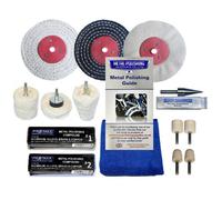 Pro-Max Professional Quality Tools Aluminium Alloy Brass Metal Polishing Kit Fits Drill 14Pc - 4" X 1/2" Pro-Max