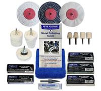 Pro-Max Professional Quality Tools Aluminium Alloy Brass Steel Metal Polishing Buffing Kit 17Pc 4" X 1" Pro-Max