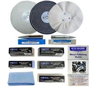 Pro-Max Professional Quality Tools Bench Grinder Metal Polishing Kit Aluminium Alloy Brass Steel 11Pc 6" X 1/2"