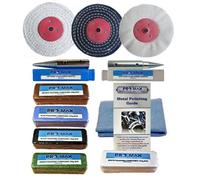 Pro-Max Professional Quality Tools Bench Grinder Metal Polishing Kit Aluminium Alloy Brass Steel 11Pc 4" X 1"