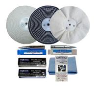 Pro-Max Professional Quality Tools Bench Grinder Metal Polishing Kit For Aluminium Alloy Brass 8Pc 6" X 1" - Pro-Max