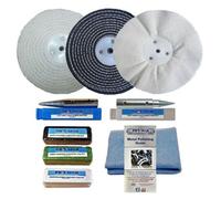 Pro-Max Professional Quality Tools Bench Grinder Metal Polishing Kit Steel & Stainless Steel 9Pc 6" X 1/2" Pro-Max