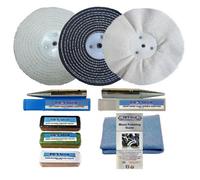 Pro-Max Professional Quality Tools Bench Grinder Metal Polishing Kit Steel & Stainless Steel 9Pc 8" X 1" Pro-Max