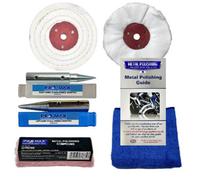 Pro-Max Professional Quality Tools Chrome Bench Grinder Metal Polishing Kit 7Pc 4" X 1/2" - Pro-Max