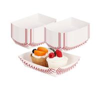 Pro.me Paper Food Trays for Party Decorations,Disposable Nacho Trays,Baseball Food Boats for Parties and Hot Dogs,Events, Snacks, Candy(48 Pack 3lb)
