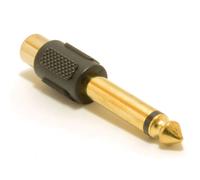 kenable PRO Metal 6.35mm Stereo Jack Plug to 3.5mm Jack Socket in Red and Gold Plated