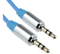 kenable PRO METAL BLUE 3.5mm Jack Male to Male Stereo Audio Cable Lead 1m