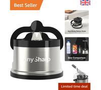 Pro Metal Knife Sharpener with Suction - Elegant Brushed Finish & Versatile Use