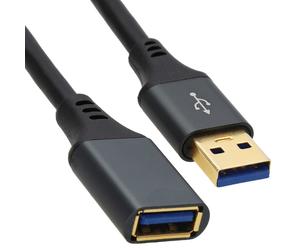PRO Metal USB 3.0 20AWG High Speed Cable EXTENSION Lead A Plug to Socket 3m