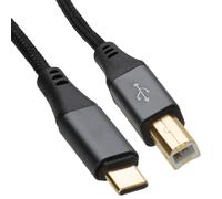 PRO Metal USB-C to Printer Cable Lead Type-C Plug to B Male Braided 1m