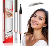 Pro Microblading Eyebrow Kit - 2-in-1 Waterproof Pencil & Brow Gel with 4-Fork Tip, Natural 3D Effect for Salon-Level Makeup 02# Dark Brown
