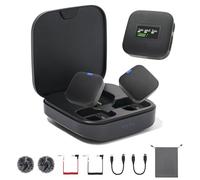 PRO Mini Lavalier Wireless Microphone for iPhone 15 Camera USB-C Phone Laptop, 48KHz 24Bit Digital/Analog Output,Over 95% Noise Canceling,30H Battery Tiny Clip/Magnet Mic for Video Recording,Filming